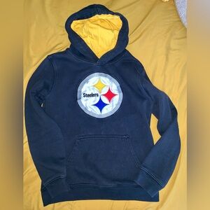 Kids Steelers Navy Hoodie with Logo
